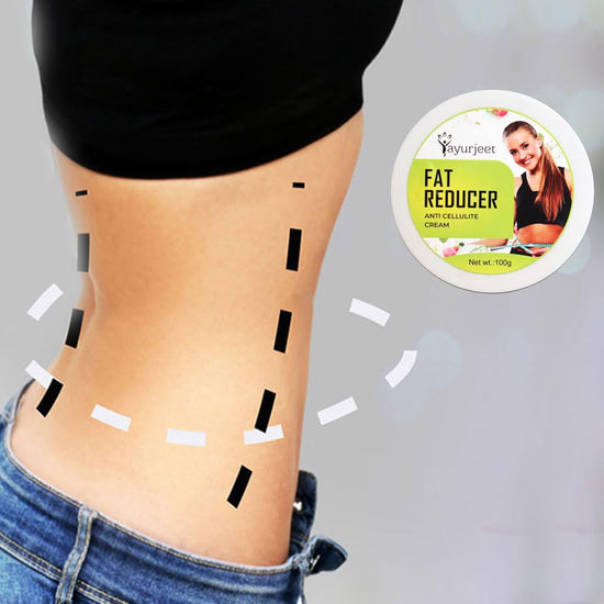 Ayurjeet Fat Reducer Cream | Natural Herbal Extracts & Essential Oils | Lightweight Body Care Cream for Smooth & Firm Skin | 100g | For Men & Women