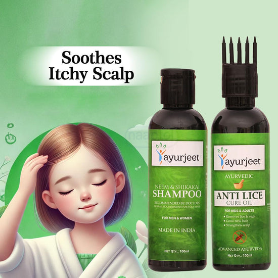 Instant Anti Lice Oil & Shampoo With Lice Comb | Natural Lice Removal | Fast Results | Gentle Anti Lice Shampoo | Lice And Nits Removal | Safe For Kids | Easy Application