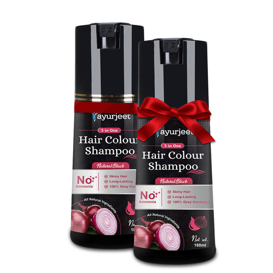 5 in 1 Ayurjeet Magical Hair Colour Shampoo (100ml + 100ml Free)